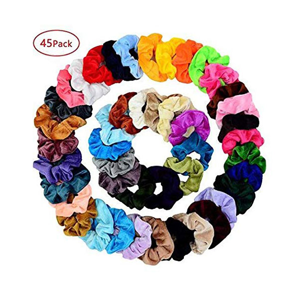 45 Pcs Hair Scrunchies Velvet Elastics Hair Bands Scrunchy Hair Ties Ropes Scrunchie for Women Girls Hair Accessories Scrunchies - Great Gift for Holiday Seasons