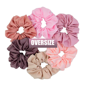  6 Colors Oversize Jumbo Scrunchies Blush Theme Large Hair Scrunchies Satin Elastics Pink Lovers Scrunchy Bobbles Soft Hair Bands Hair Ties Hair Accessories Scrunchies for Girls Women (6 Blush